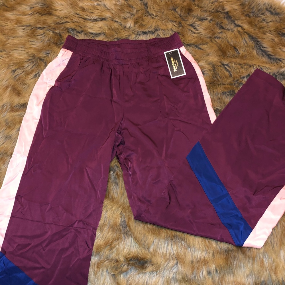 Satin track pants!